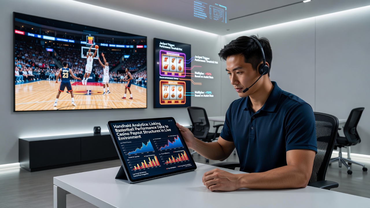 Live-Umgebung mit Basketball-Spiel und mobilen Analyse-Tools für Casino-Auszahlungen