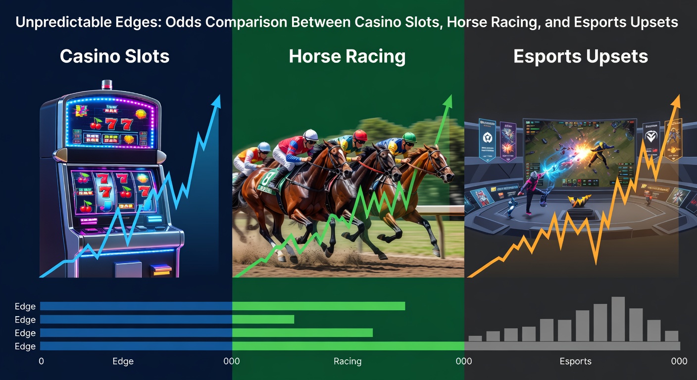 Detaillierte Grafik mit Quoten-Kurven für Slots-Jackpots, Rennen-Longshots und E-Sports-Matches